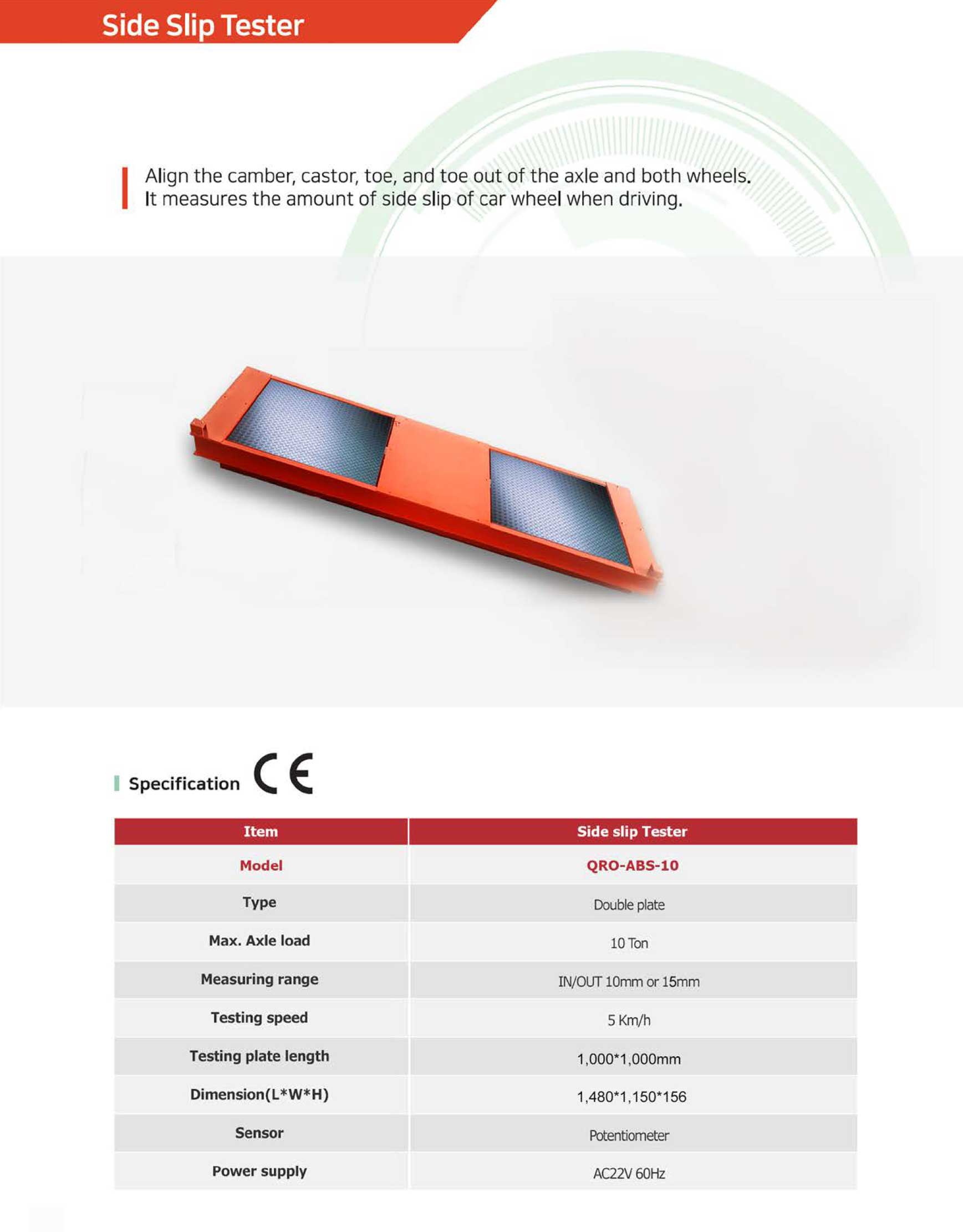 Side Slip Tester
